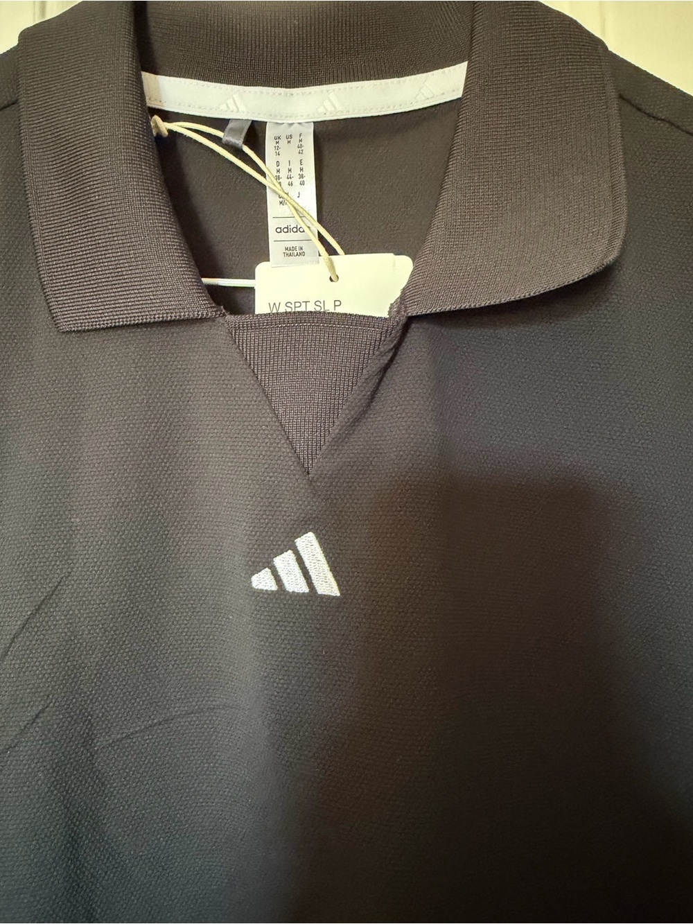adidas ladies Black Polo with White Logo